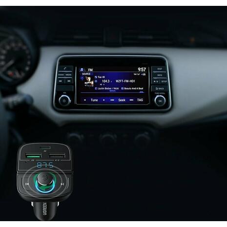 FM Transmitter Αυτοκινήτου UGREEN Bluetooth and Car Charger CD229 80910